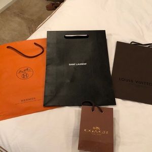 Hermès Saint Laurent LV shopping bags